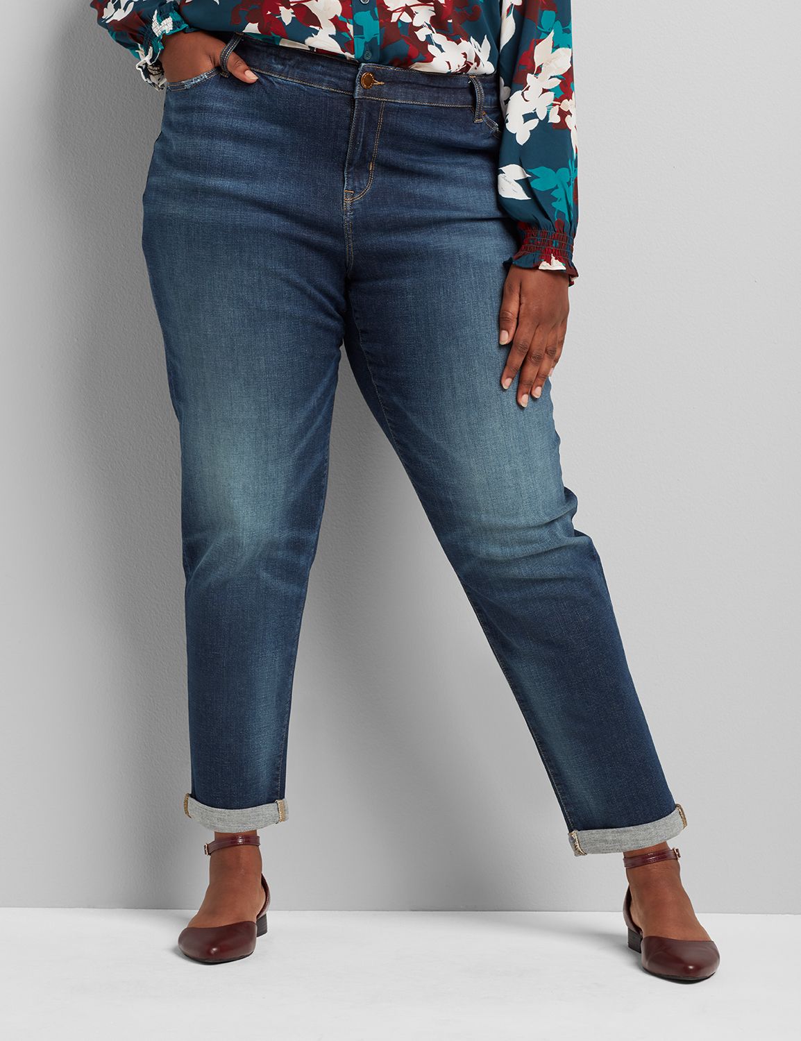 Women S Plus Size Boyfriend Girlfriend Jeans Lane Bryant