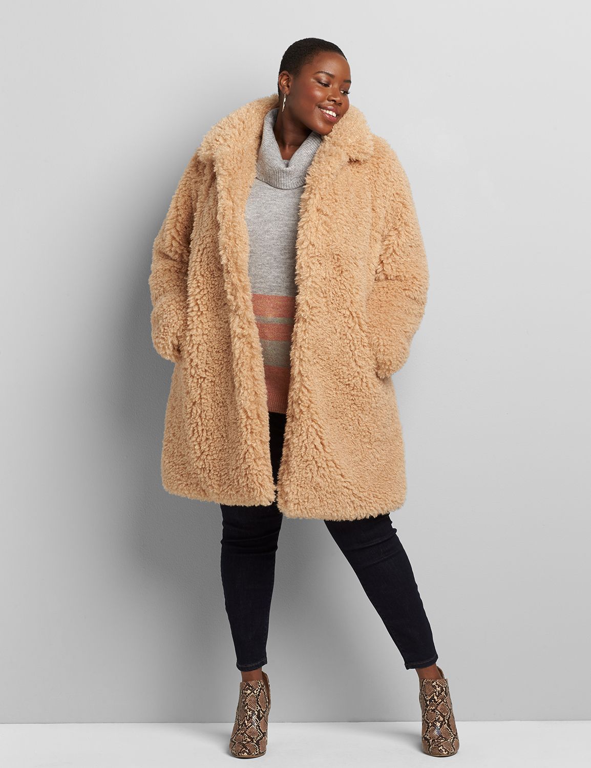 Lane bryant teddy coat on sale