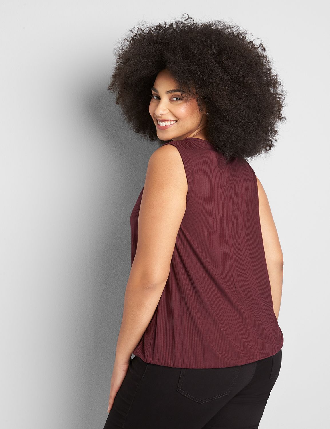 Notch-Neck Ribbed Tank Product Image 2