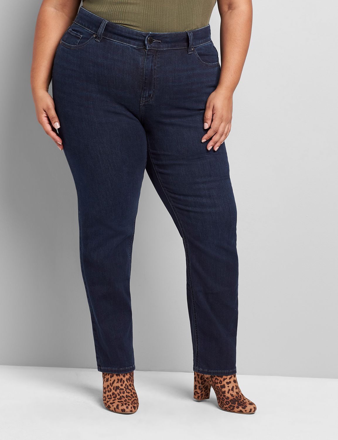 Curvy High-Rise Straight Jeans