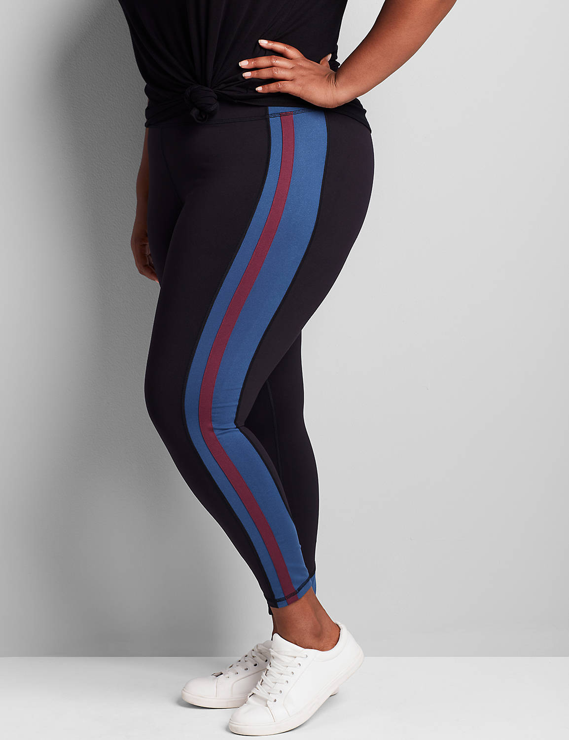 Power Color Block Wicking 7/8 Legging F 1114130:Club Navy 73-0002-19:22/24 Product Image 1