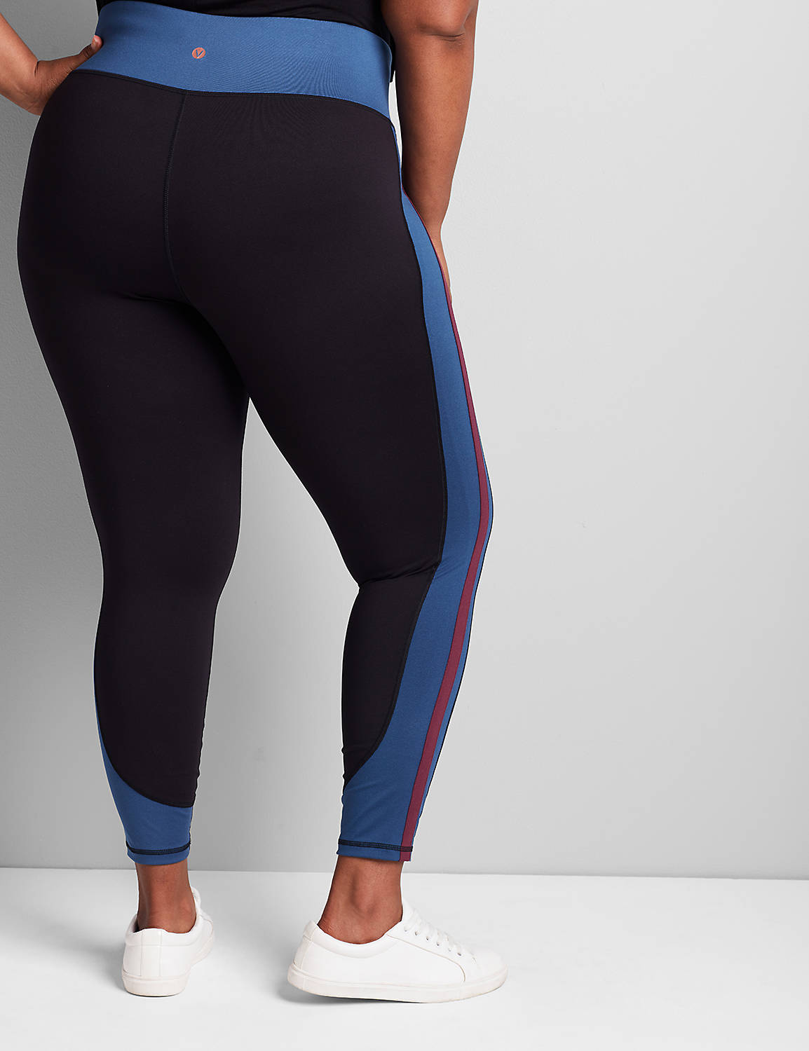 Power Color Block Wicking 7/8 Legging F 1114130:Club Navy 73-0002-19:22/24 Product Image 2