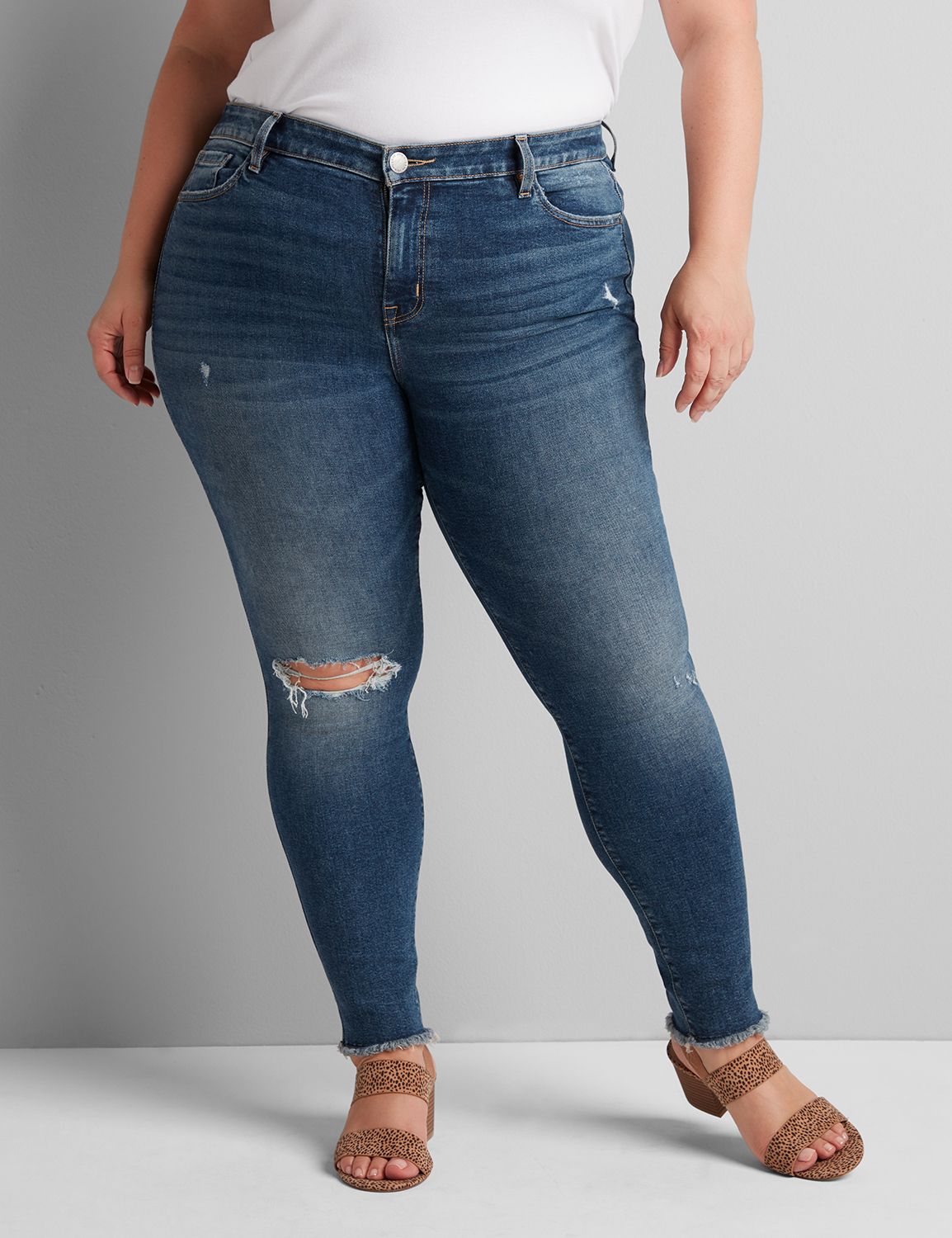 lane bryant distressed jeans