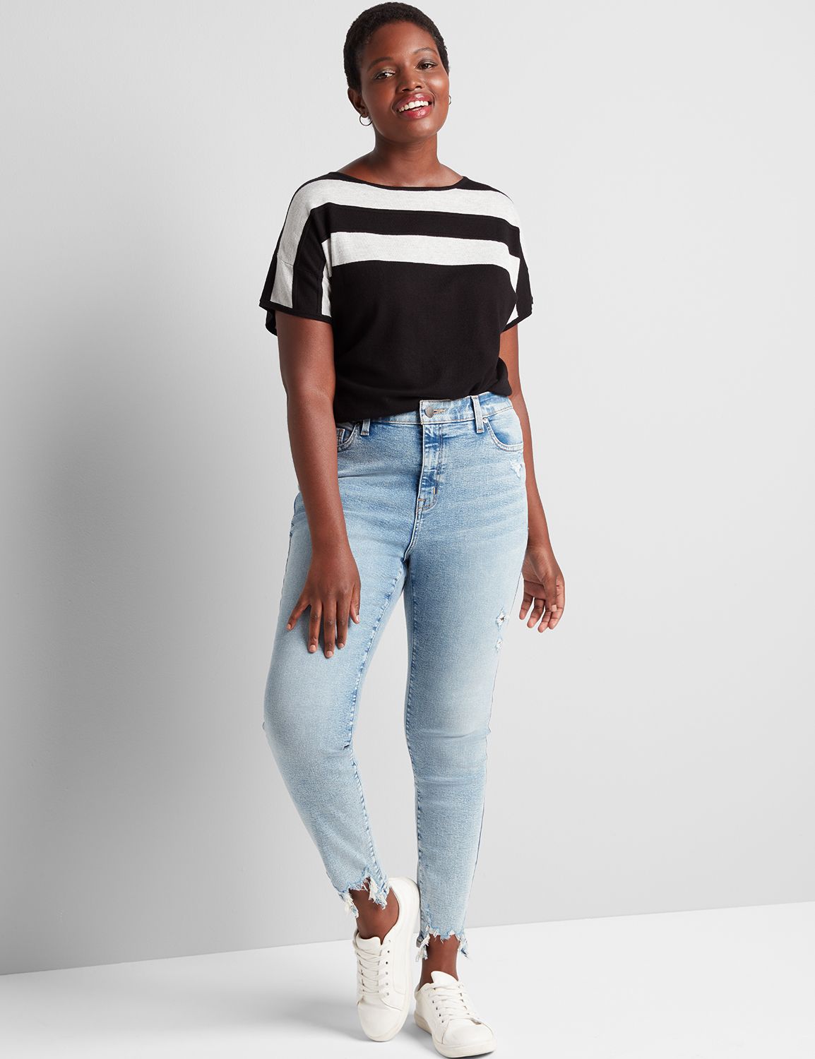 skinny light wash jeans