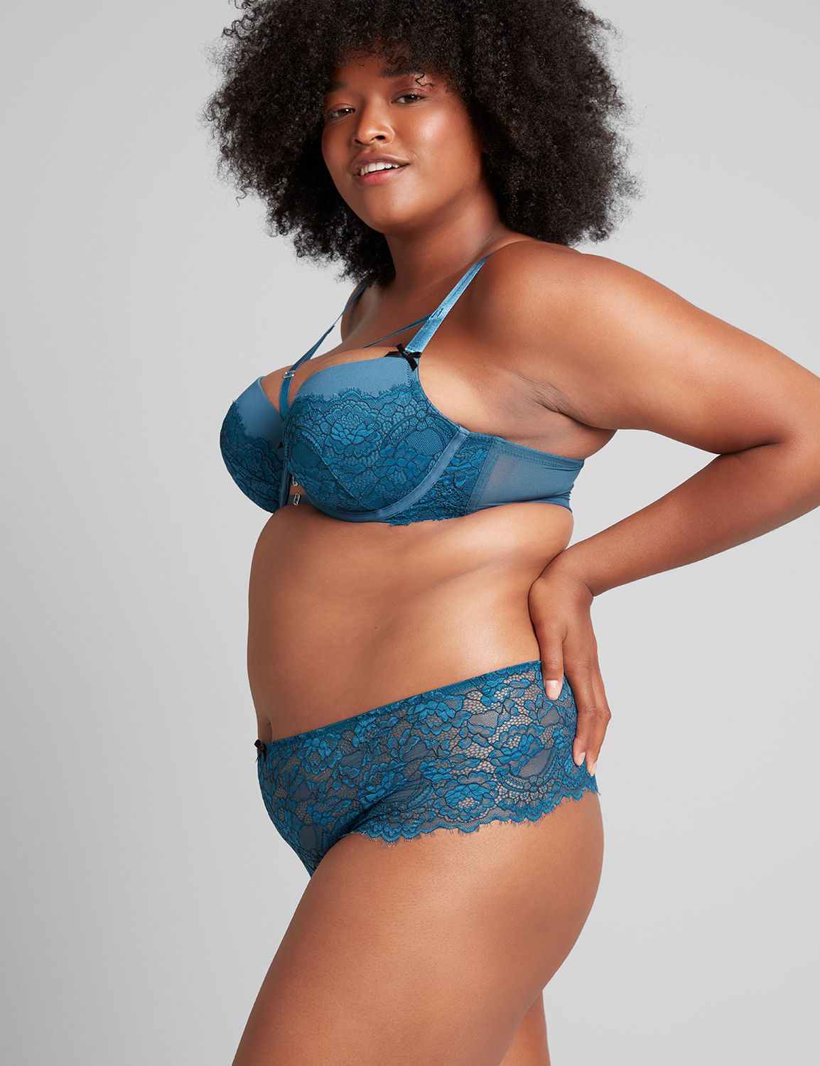 Strappy Lightly Lined Balconette 1112764:PANTONE Legion Blue:36DDD Product Image 3