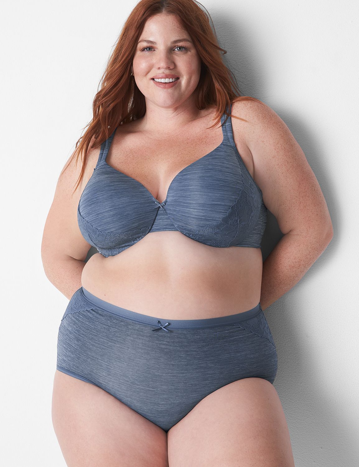 No-Show Full Brief Panty With Lace