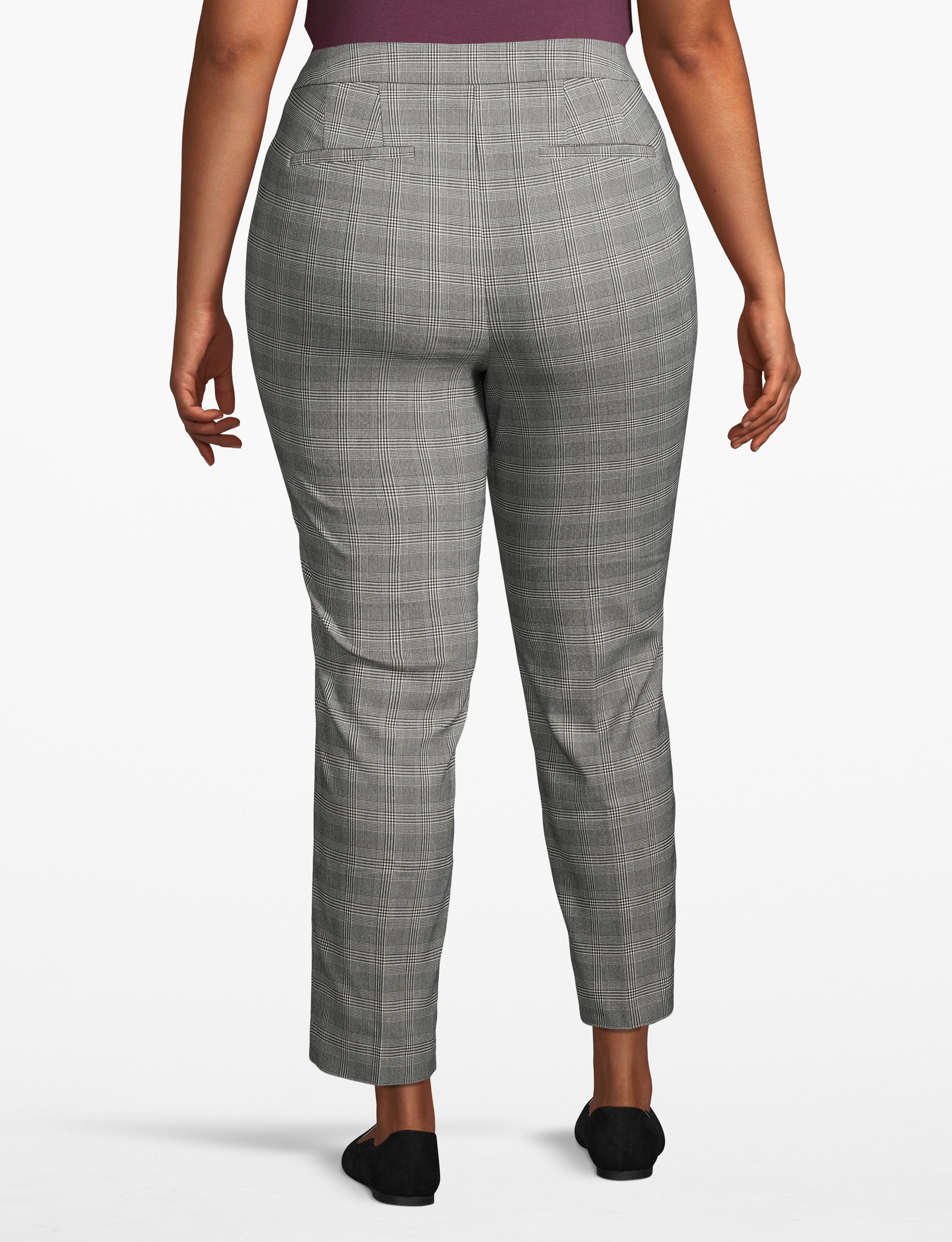 Madison Mid-Rise No Gap Ankle Pant&scaron;:Black/ White Glenplaid- As Hanger (LBO):16 Product Image 2