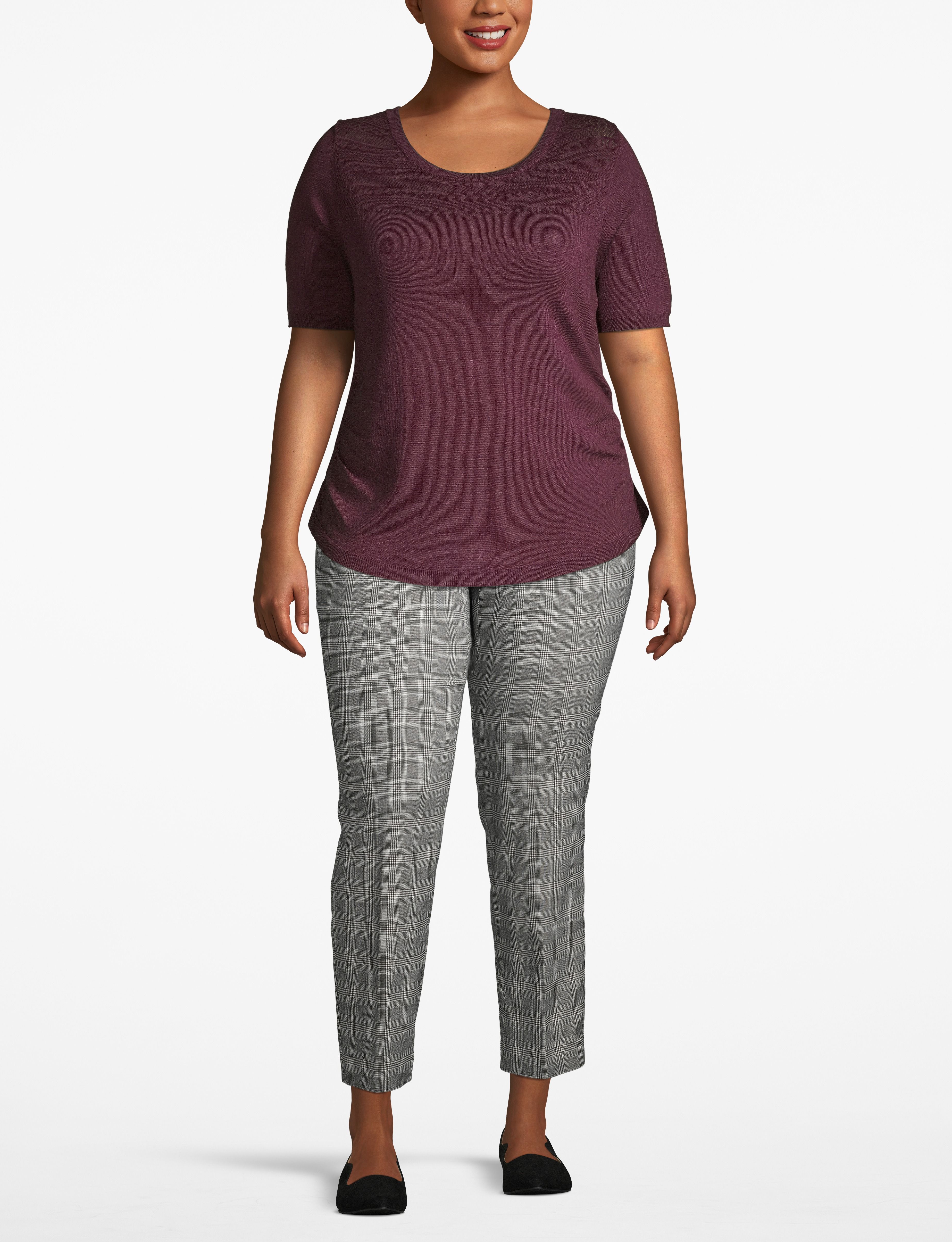 Madison Mid-Rise No Gap Ankle Pant&scaron;:Black/ White Glenplaid- As Hanger (LBO):16 Product Image 3