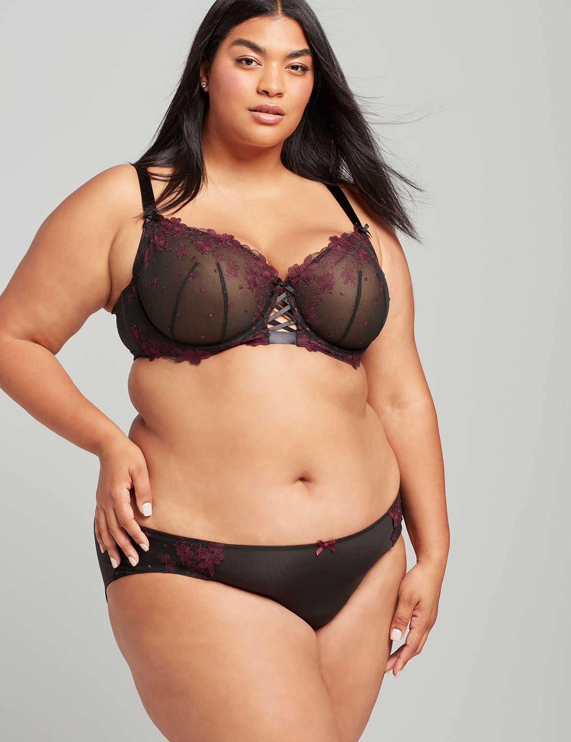 unlined lace bra plus size