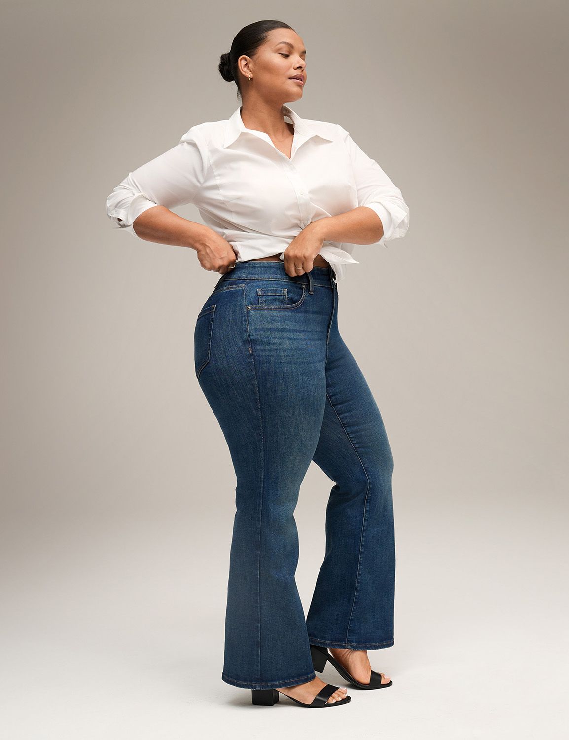 Curvy Fit High-Rise Boot Jean LaneBryant