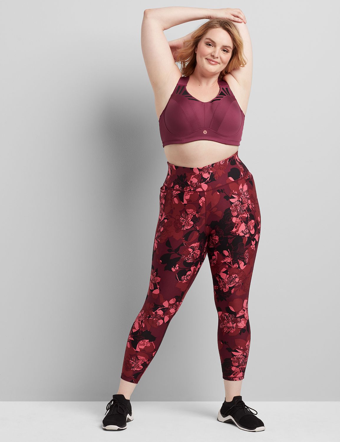 Power Pocket Wicking 7/8 Legging F 1116057:LBF20149_LayeredFloral_colorway18:14/16 Product Image 3