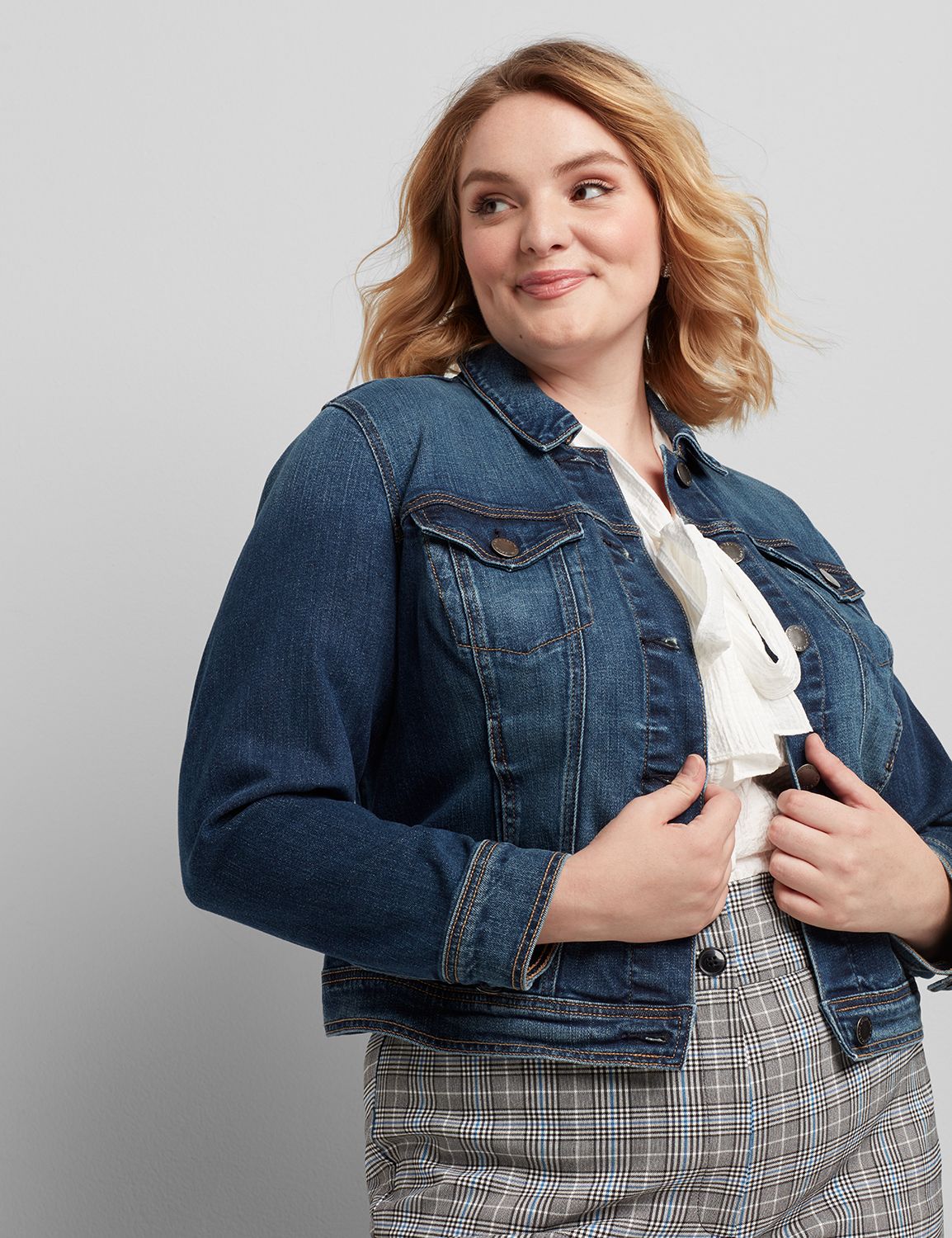 Lane bryant sales denim jacket