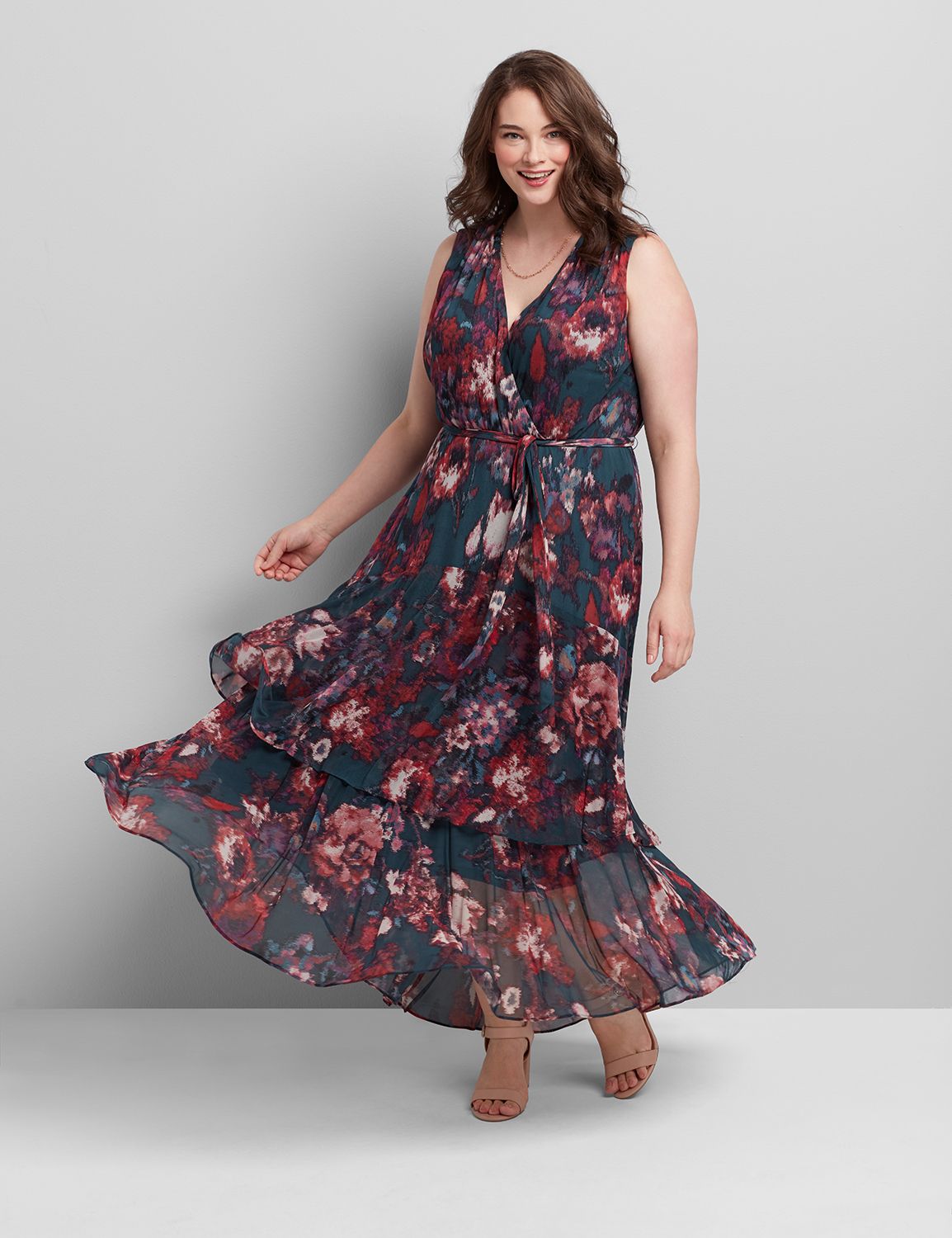 Crossover High-Low Maxi Dress