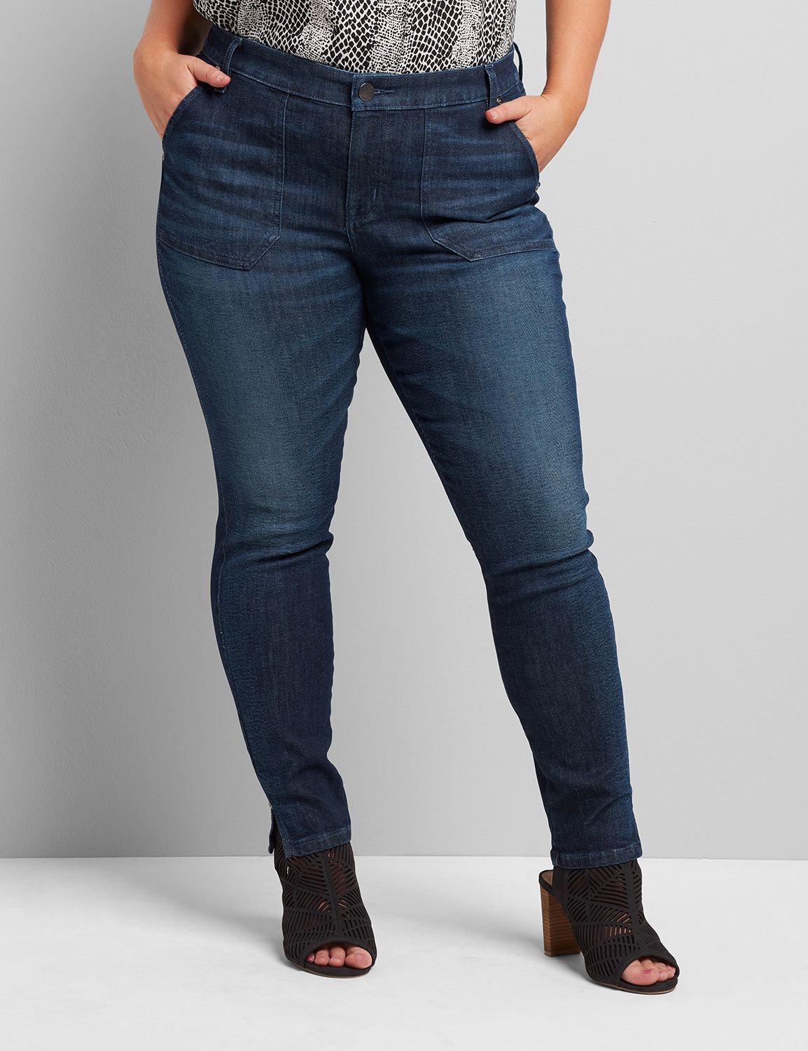 lane bryant super stretch skinny jean with power pockets