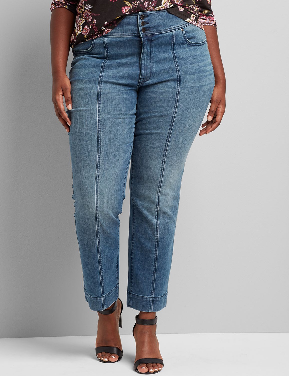 high waisted straight jean