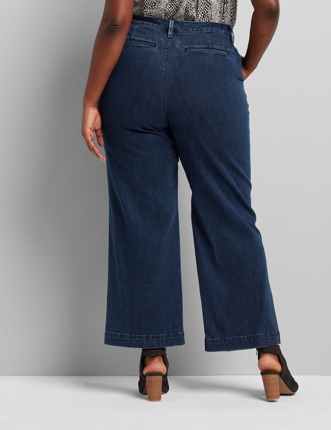 SIGNATURE HIGH RISE TROUSER - PARIS BLUES WASH 1114122:Dark Denim:26S Product Image 2