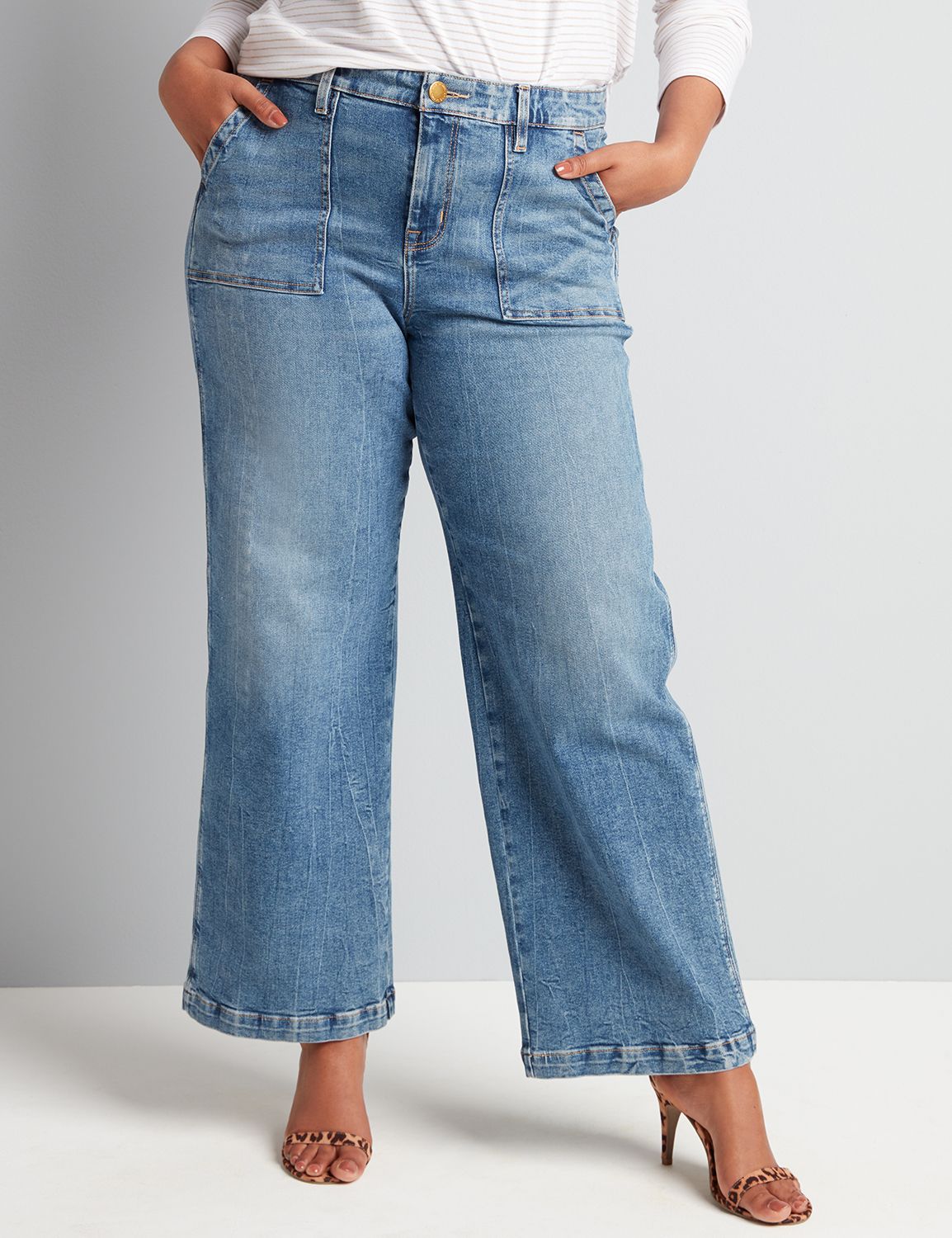 lane bryant wide leg jeans