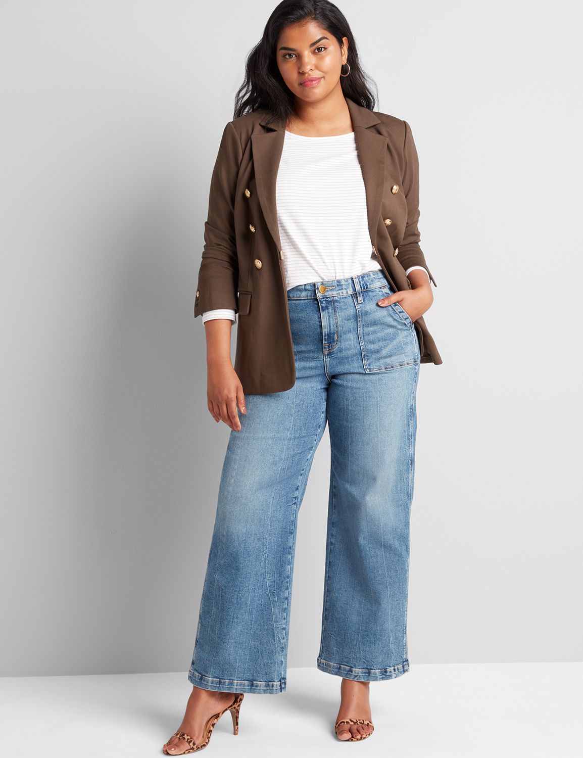 SIGNATURE WIDE LEG MAMAN WASH 1116212:Medium Denim:12 Product Image 3