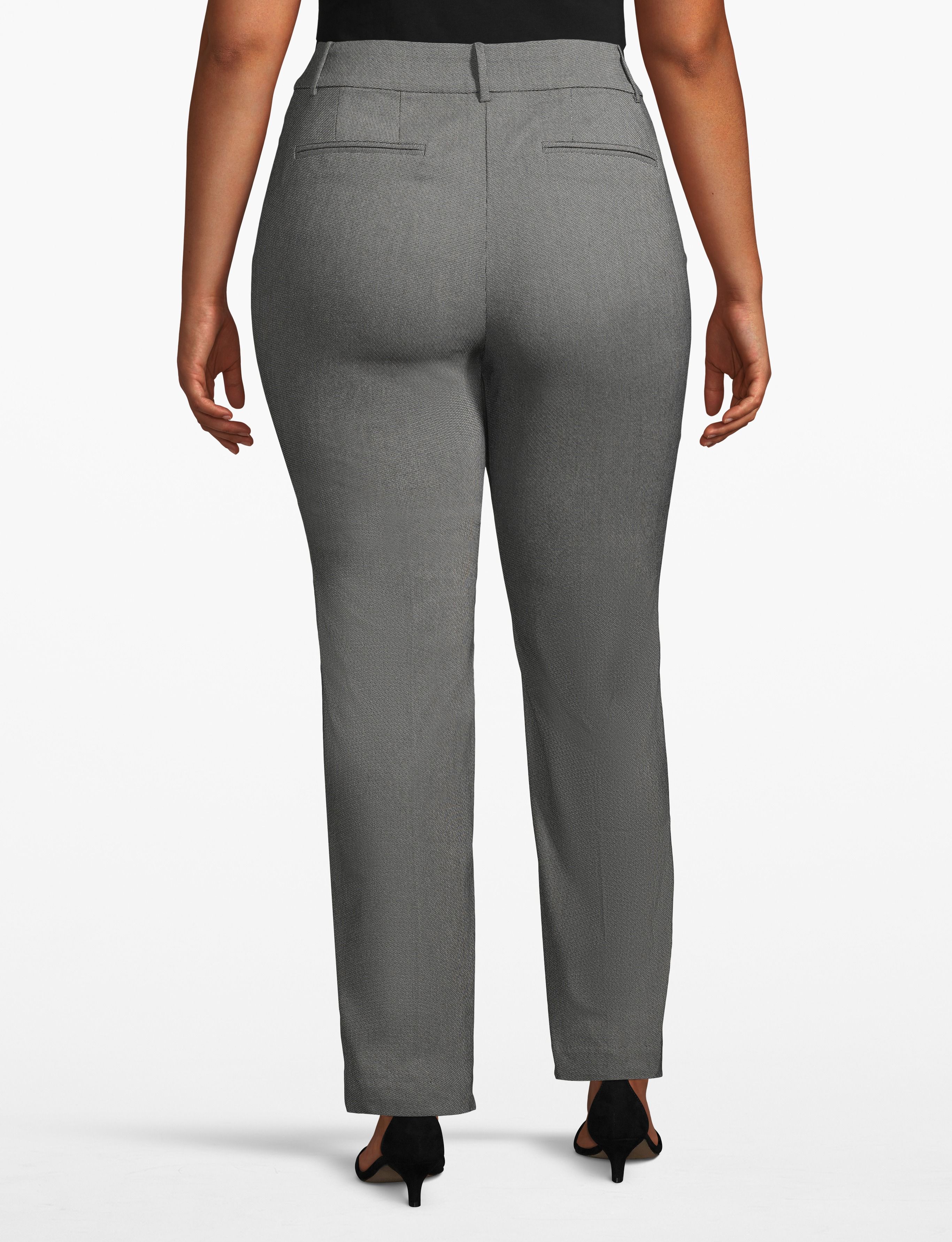 Madison Mid-Rise No Gap Straight Leg Pant 1116021 [Copy of 1114377] Outlet:Black/ White- As Hanger (LBO):16 Product Image 2