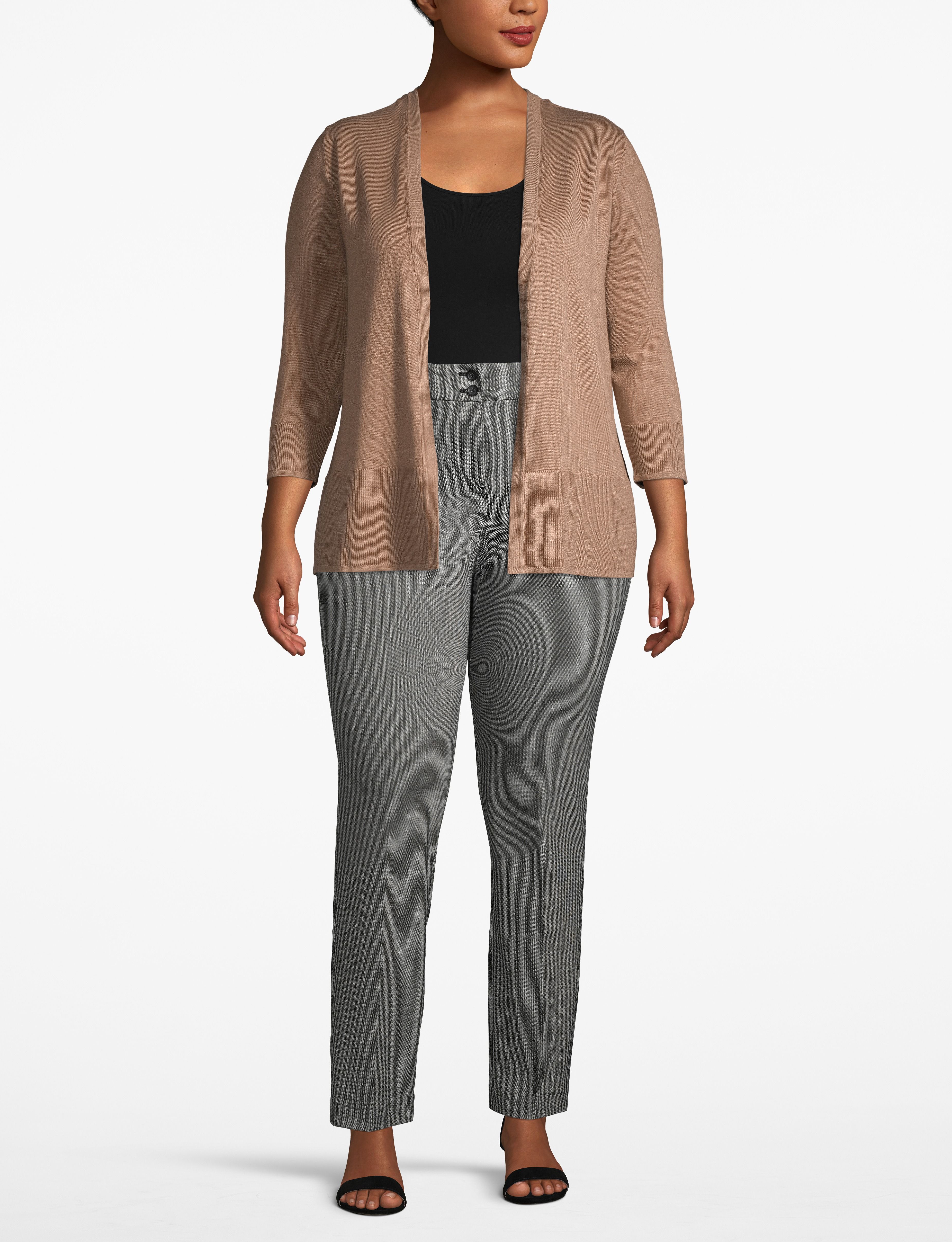 Madison Mid-Rise No Gap Straight Leg Pant 1116021 [Copy of 1114377] Outlet:Black/ White- As Hanger (LBO):16 Product Image 3