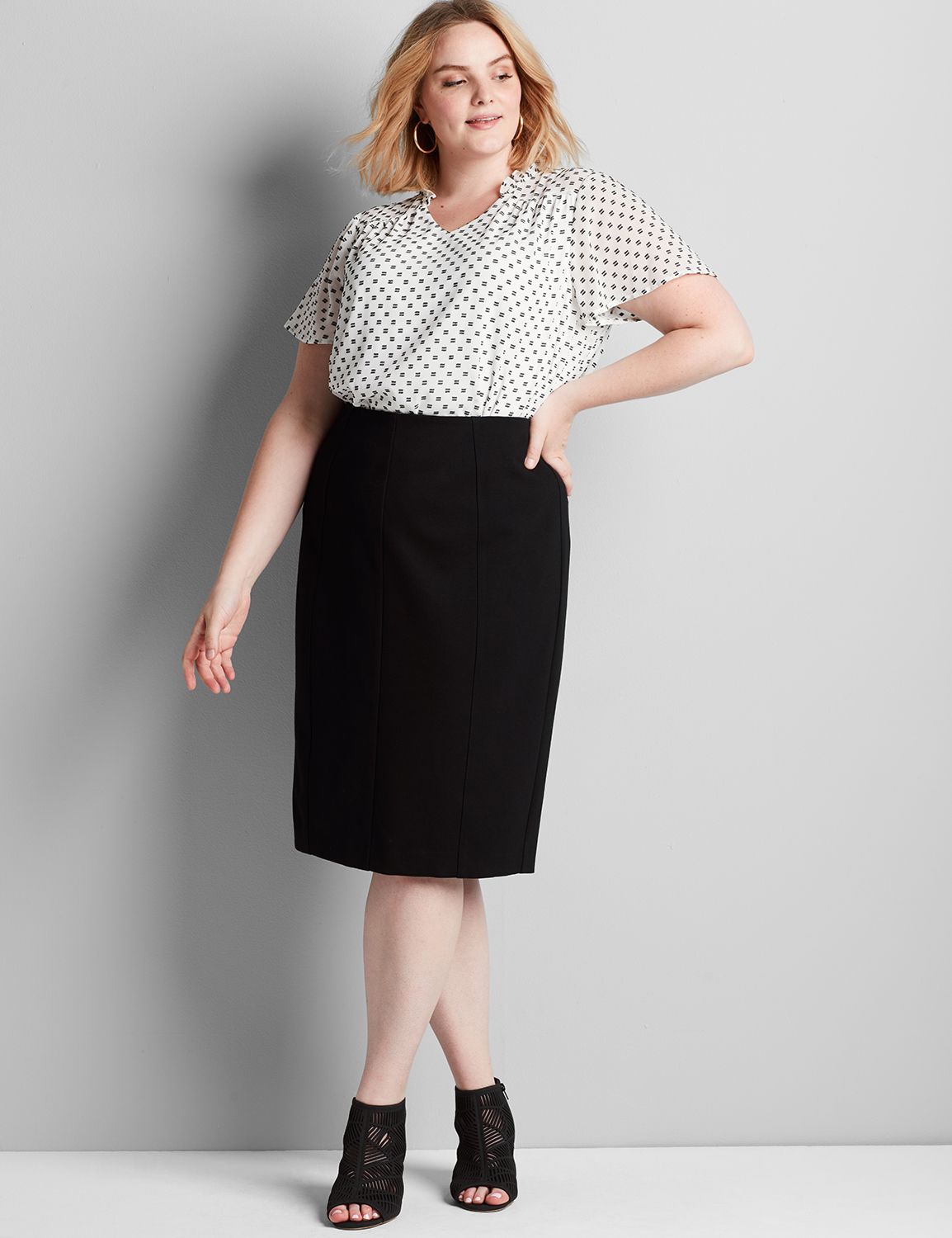 plus size maxi pencil skirt