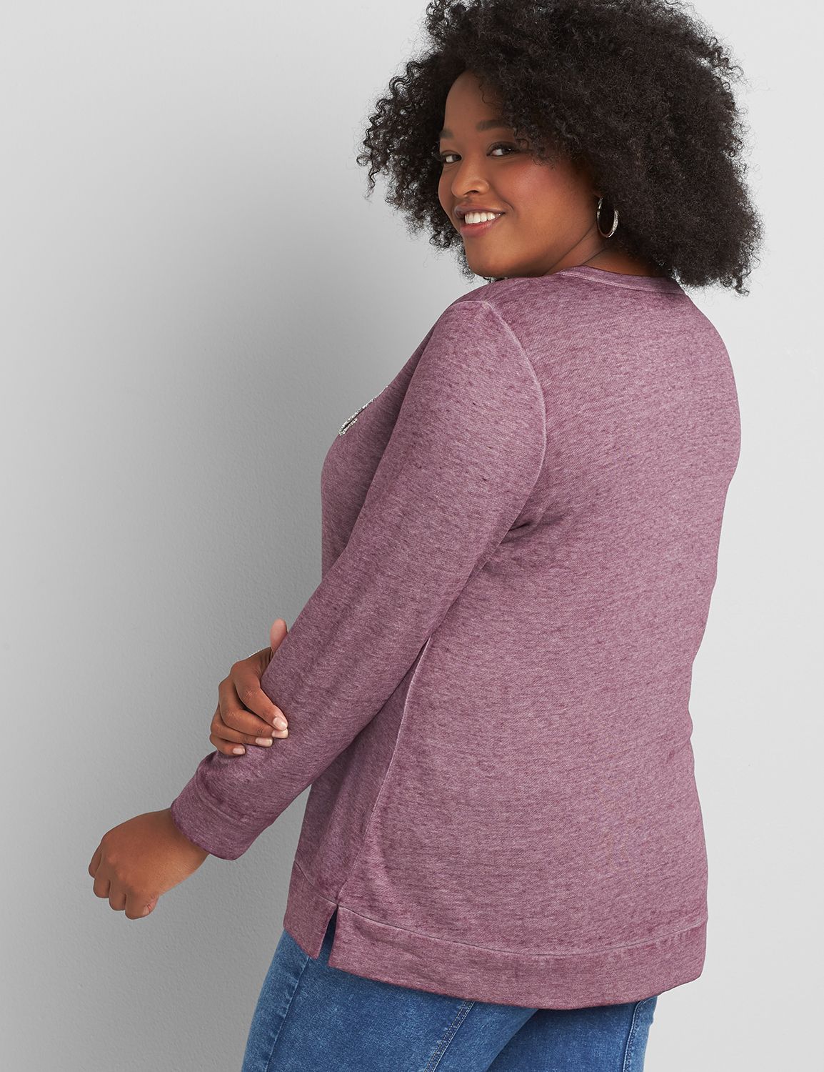 Long Sleeve Crew Neck Sweatshirt wi Product Image 2