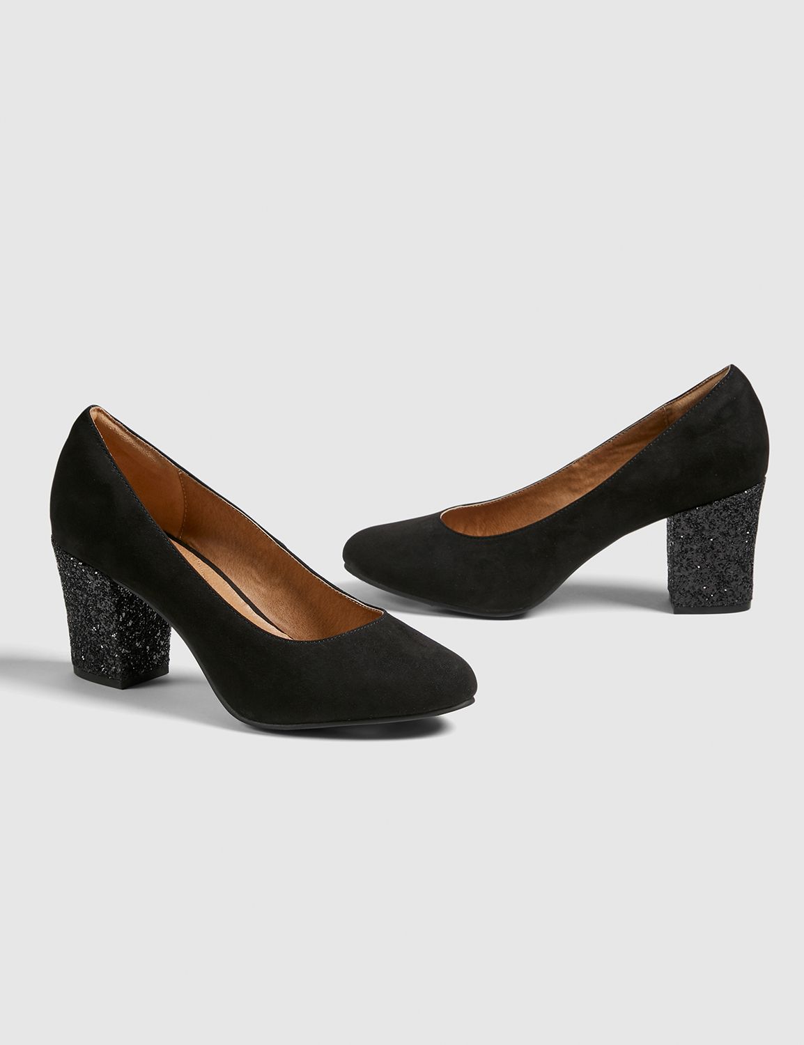 wide width glitter heels