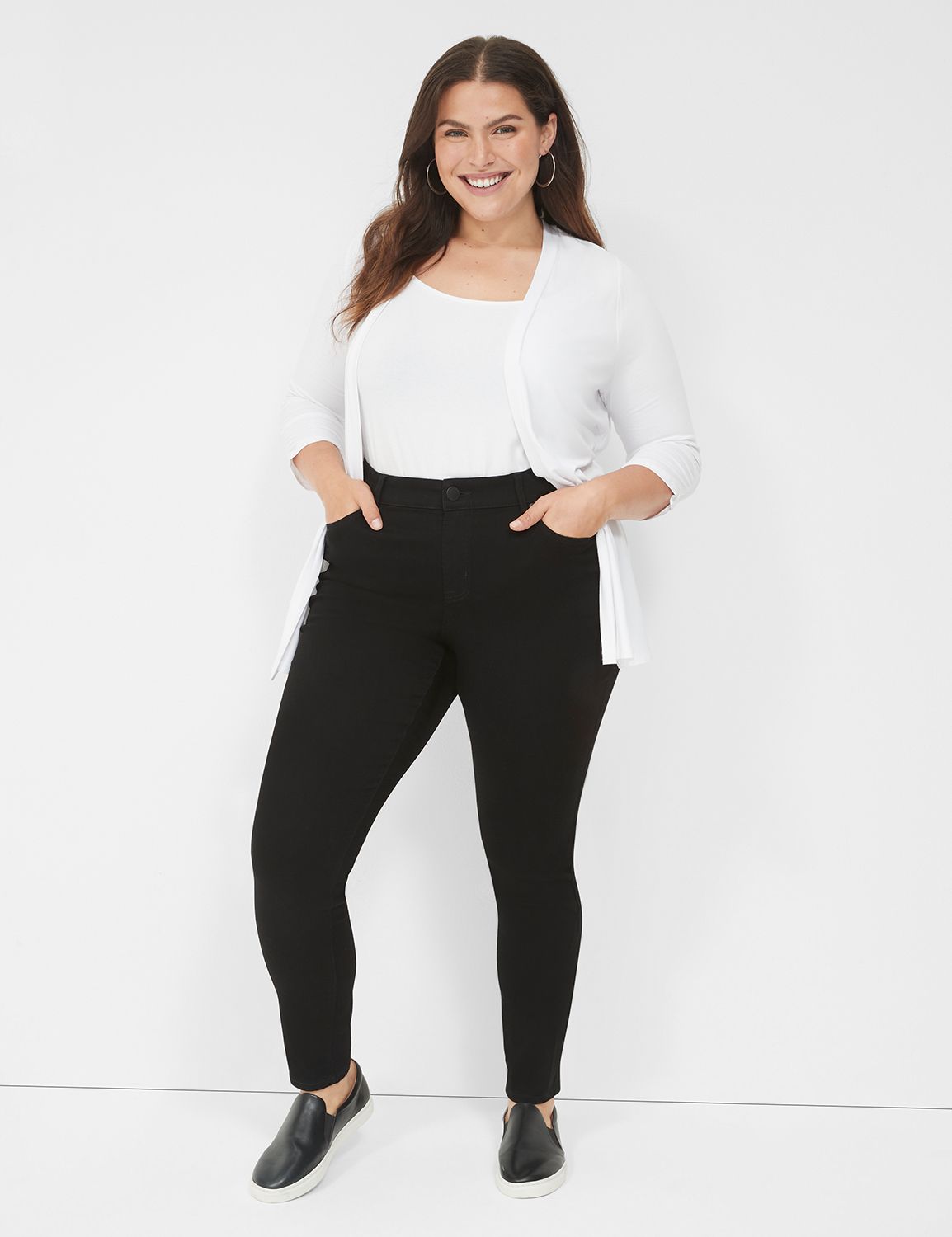 SIGNATURE MID RISE SKINNY - BLACK 1