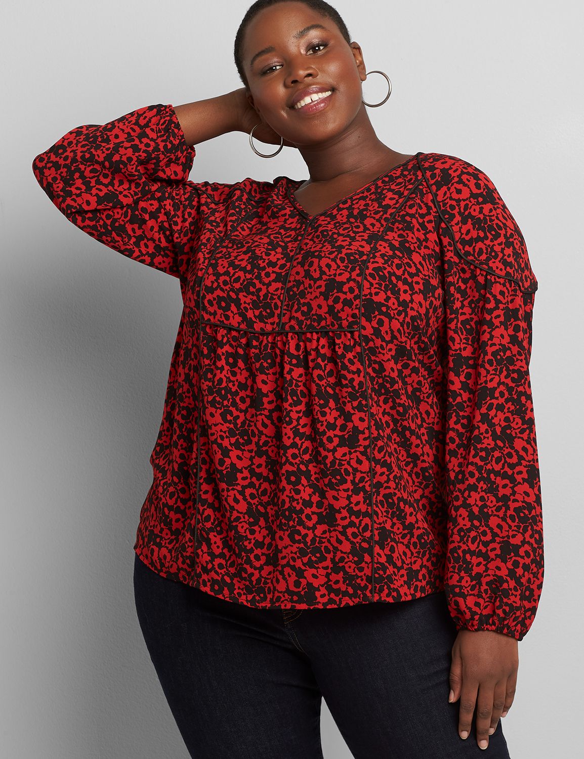 lane bryant red tops