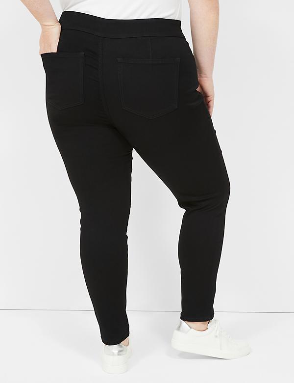 High-Rise Sateen 3-Button Jegging