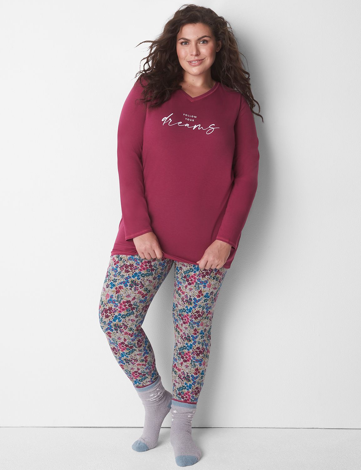 Lanebryant sleepwear  Comfy Cotton Tee & Legging PJ Set