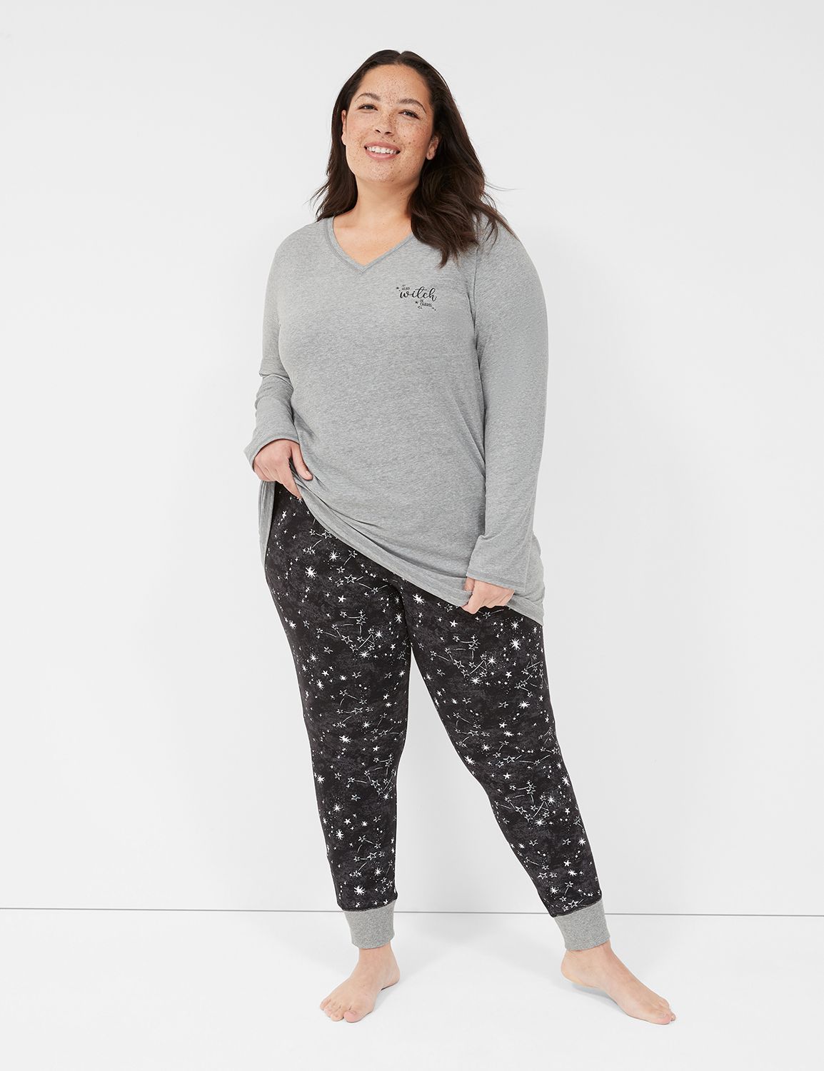 Comfy Cotton Tee Legging PJ Set LaneBryant