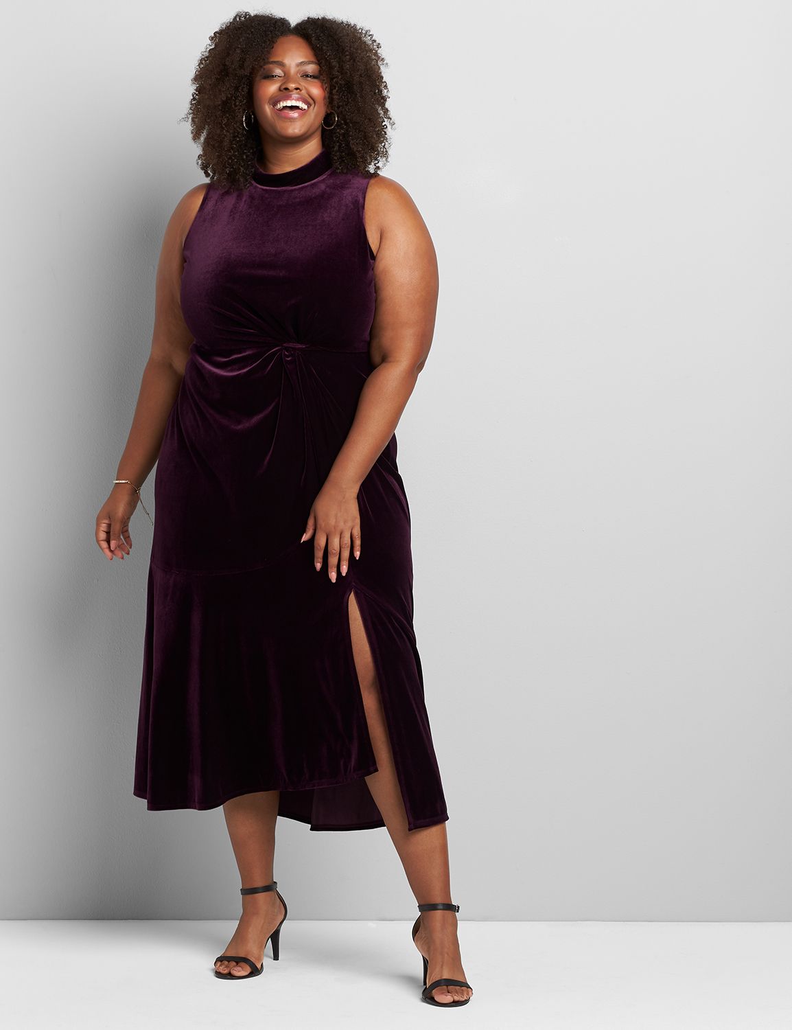 lane bryant velvet dress