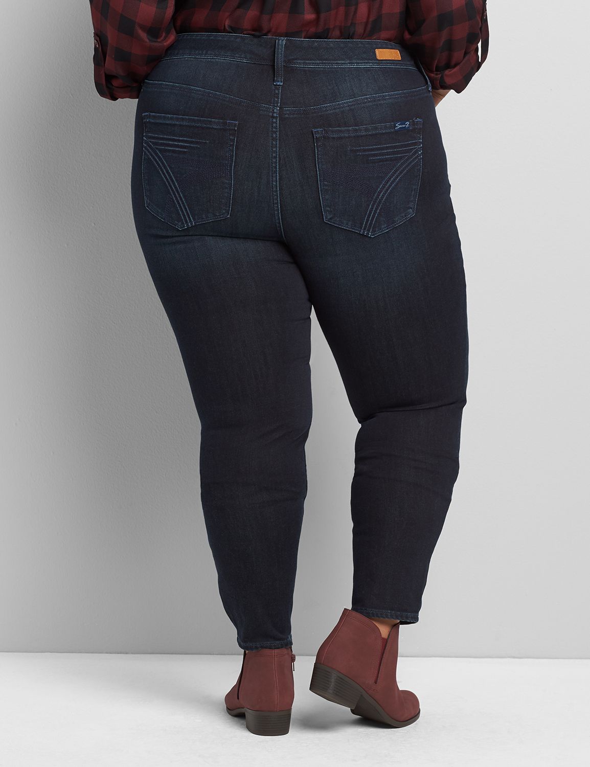 SEVEN7 SKINNY - OBLIVION DARK WASH 1116732:Dark Denim:20 Product Image 1