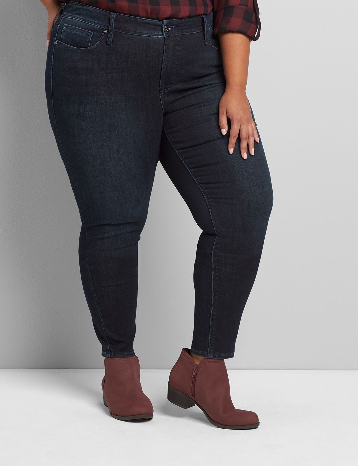 SEVEN7 SKINNY - OBLIVION DARK WASH 1116732:Dark Denim:20 Product Image 3