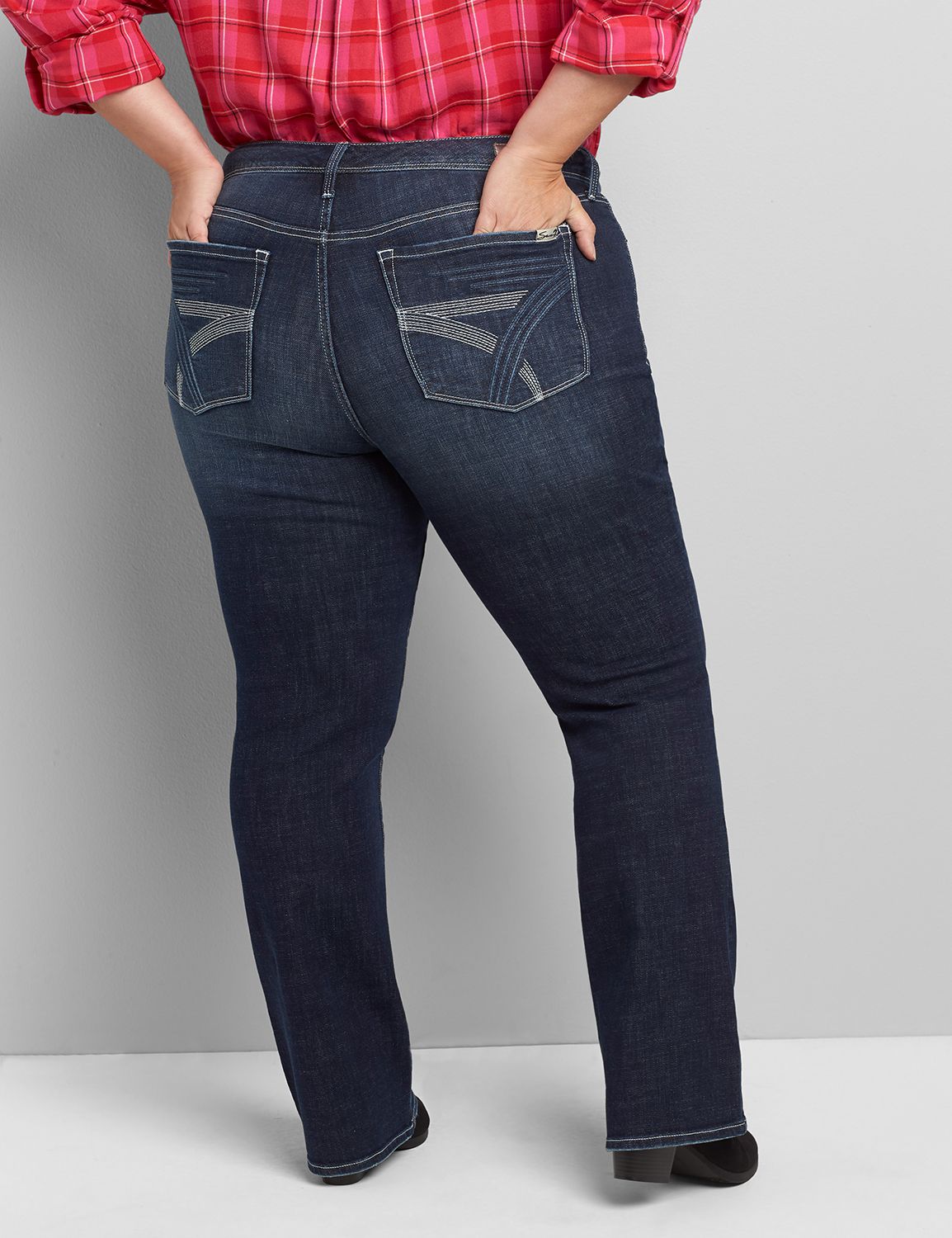 plus size low rise bootcut jeans