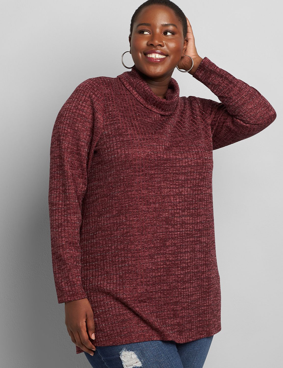 turtleneck tunic tops