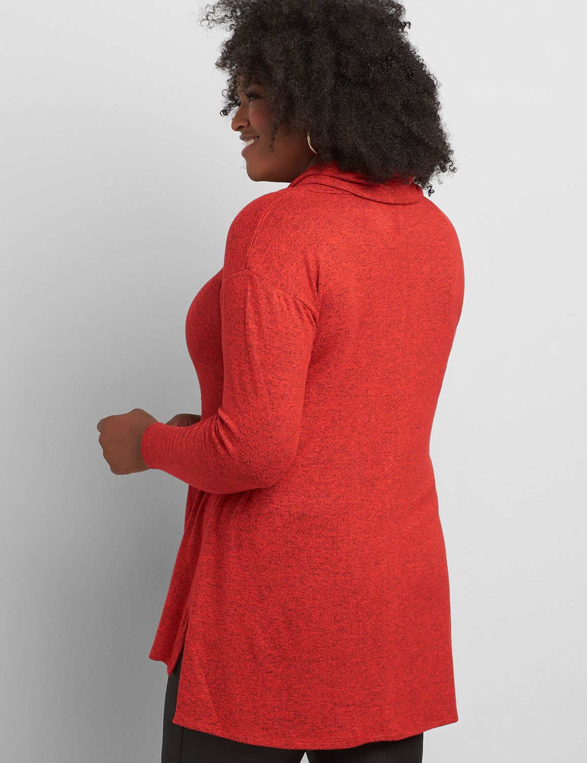Long Sleeve Cowl Neck Shoulder Top 1118118 copy of 1117149:PANTONE Racing Red:22/24 Product Image 2