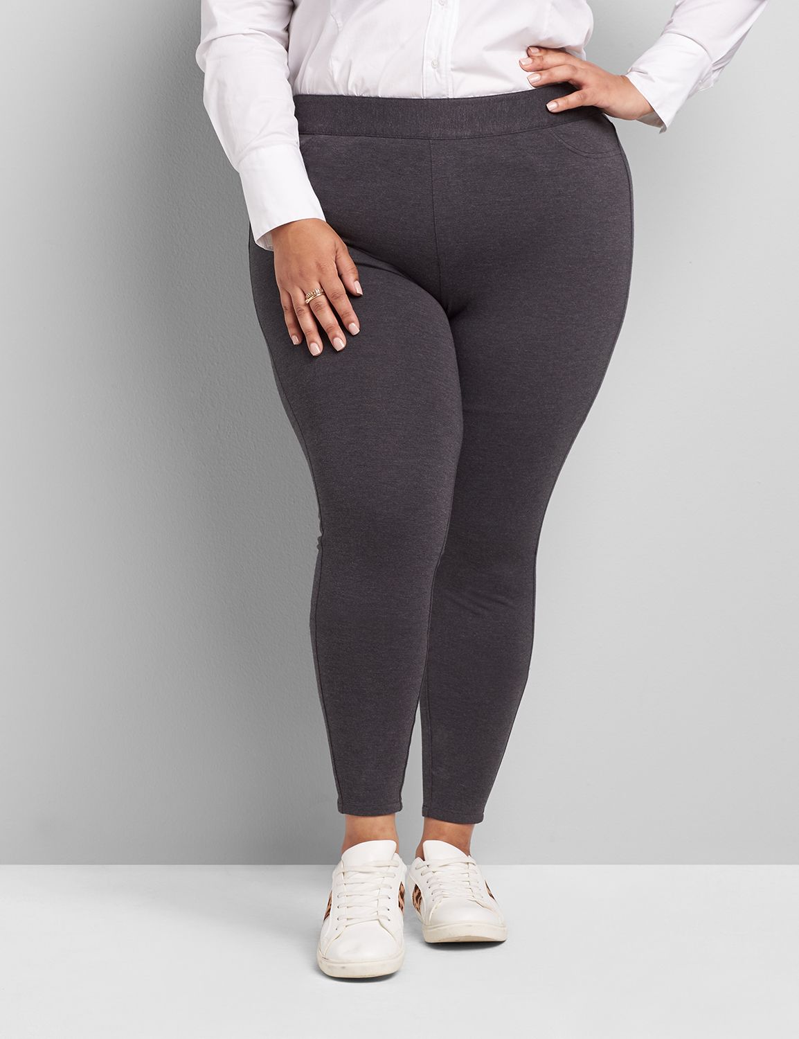 lane bryant white leggings