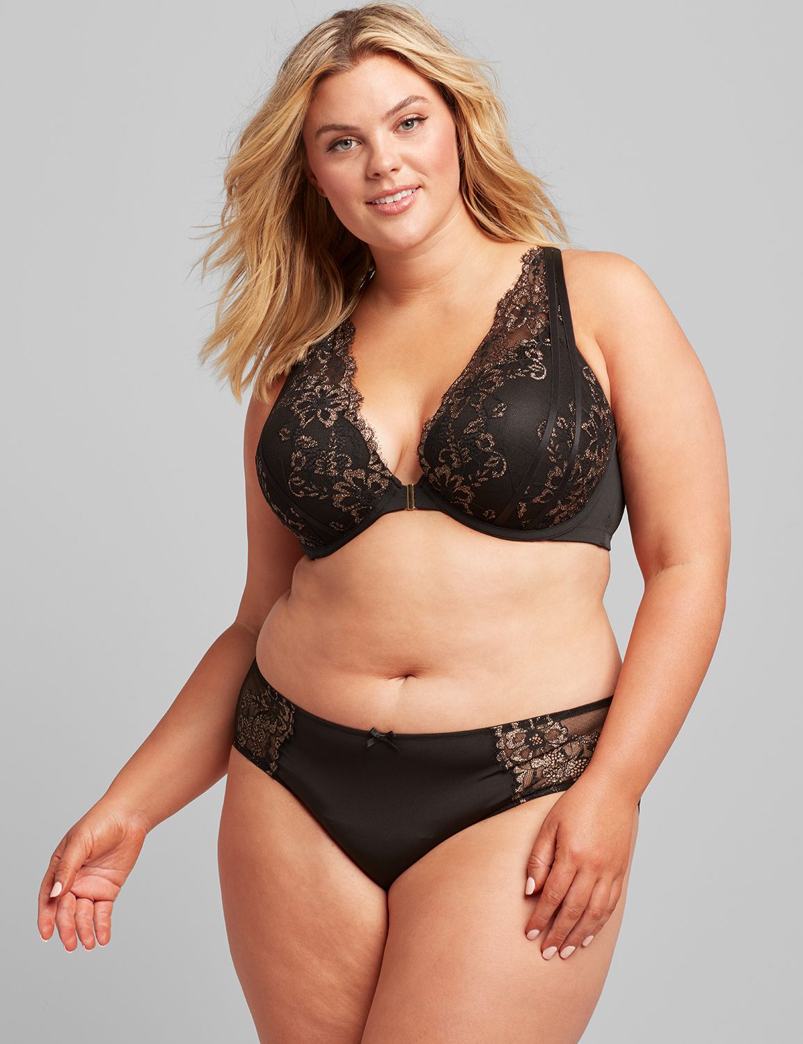 Lurex Lace Strappy Boost Plunge 1115236:Pantone Tap Shoe:34DDD Product Image 1