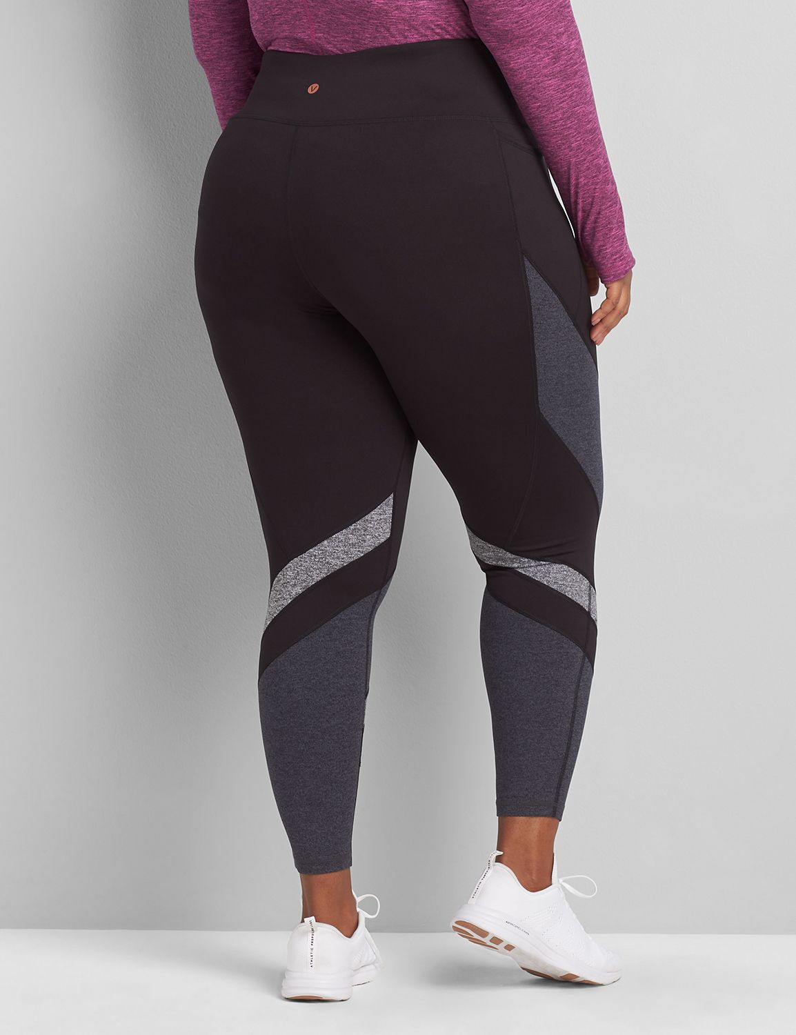 Power Colorblock Wicking 7/8 Legging F 1114735:Pitch Black LB 1000322:18/20 Product Image 2