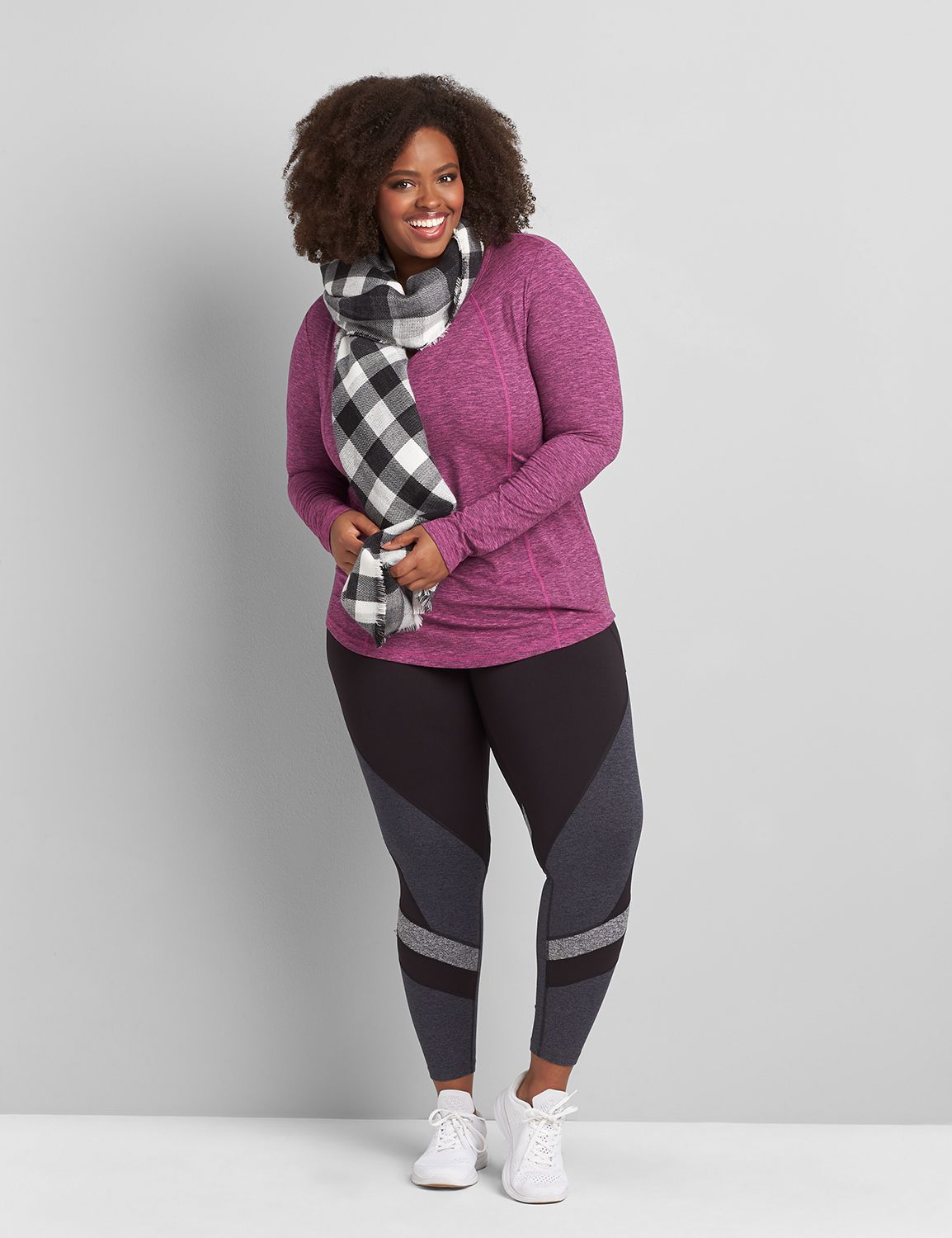 Power Colorblock Wicking 7/8 Legging F 1114735:Pitch Black LB 1000322:18/20 Product Image 3