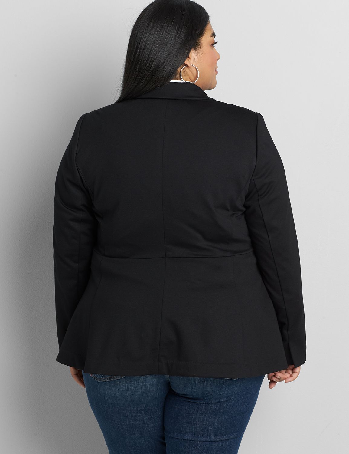 Tux Satin Lapel Blazer 1116907:Pitch Black LB 1000322:16 Product Image 2