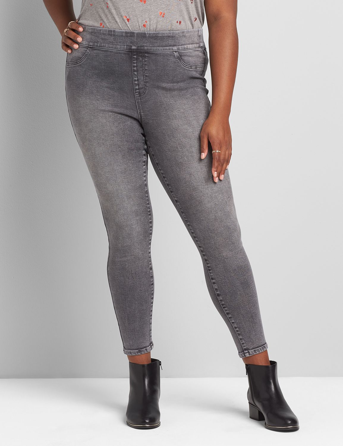 grey high waisted jeggings