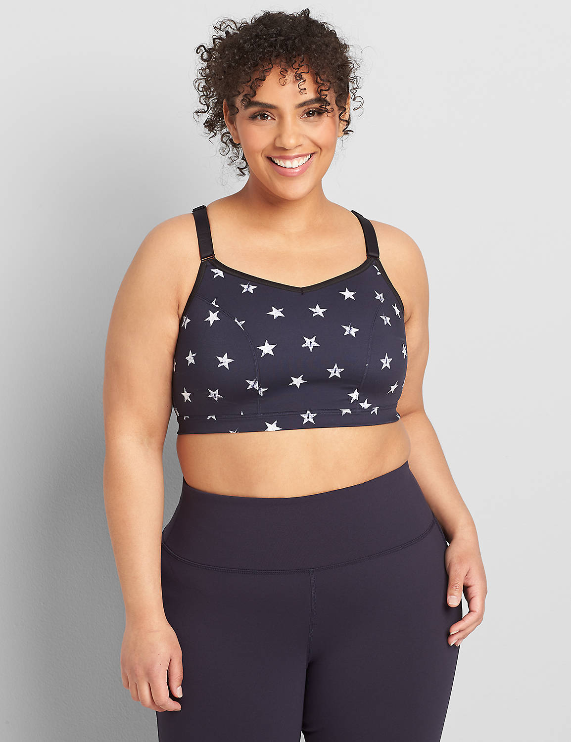 LIVI Wicking Low Impact NW Triple Strappy Back Sport Bra 1112037 F 1118192 S:LBSU21027B_SmallStampedStar_colorway2:14/16 Product Image 1