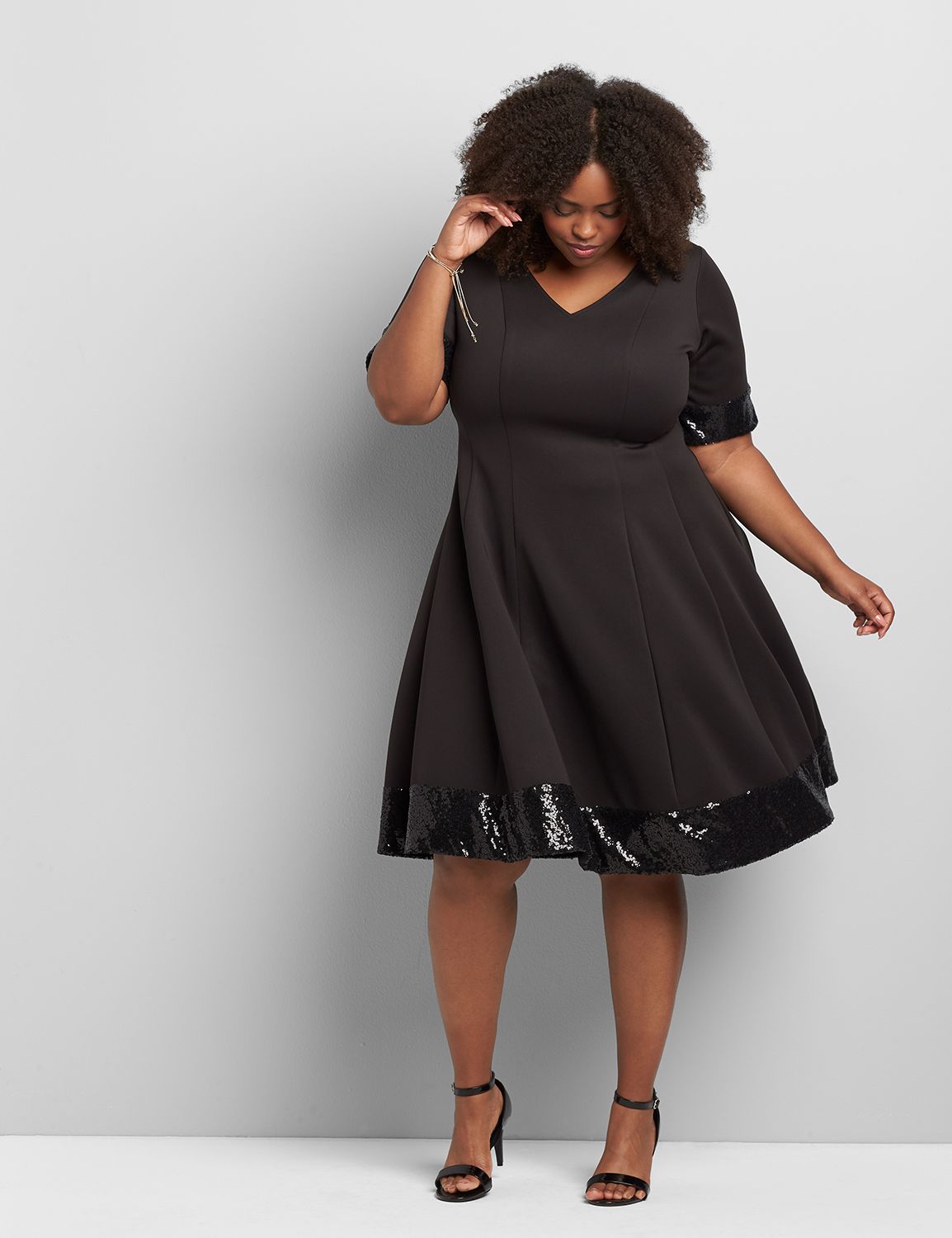 lane bryant rose gold dress