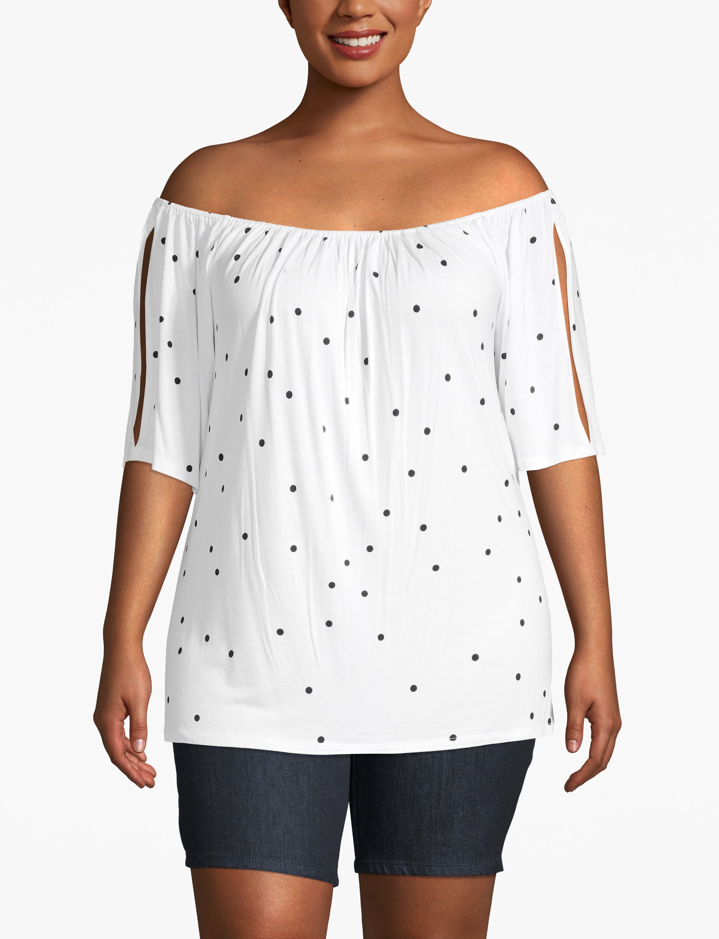 1111900 - S LBO Split Sleeve Tee:LBSU20243B_MediumScatteredDots ...