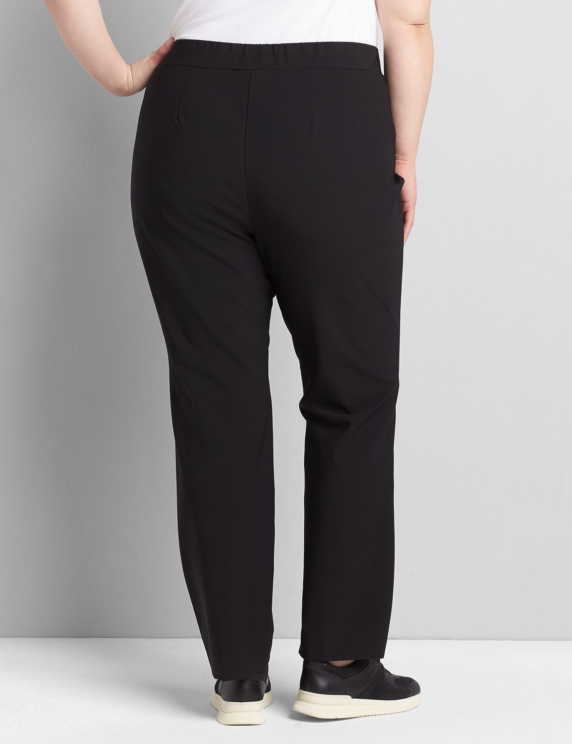 On-The-Go Front Leg Zipper Convertible Straight Pant 1117662:Pitch Black LB 1000322:18 Product Image 2