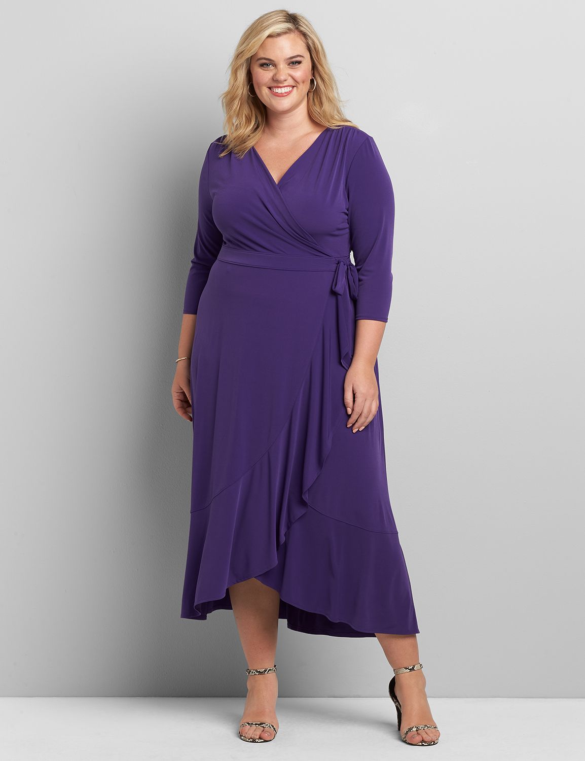 lane bryant purple dress