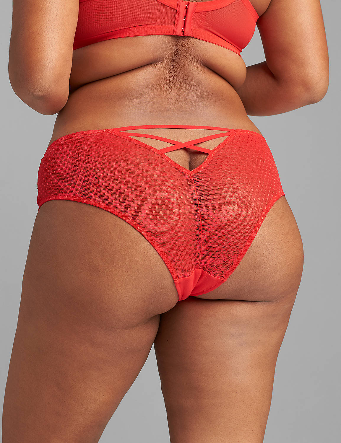 Spot Mesh Lace Cheeky 1116635:PANTONE Racing Red:18/20 Product Image 1